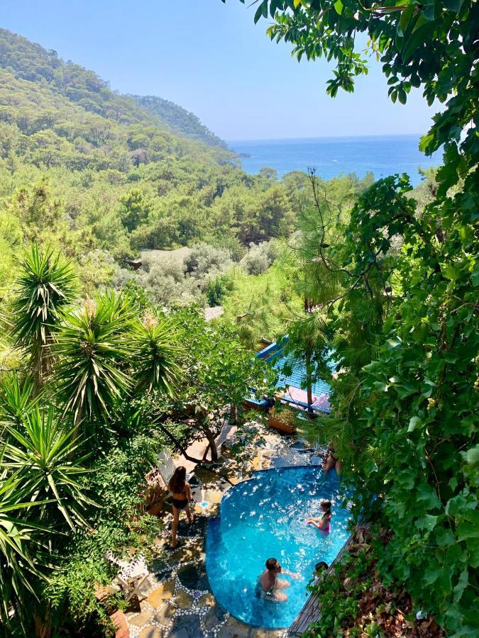 Bamboo Bungalow With Sea View In Kabak Bay, Oeluedeniz Fethiye Exterior photo