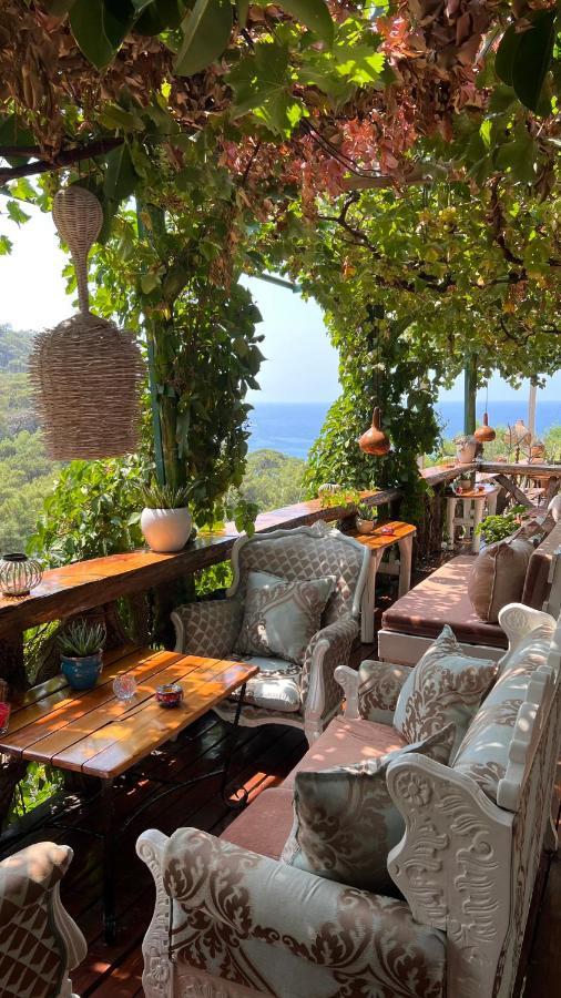 Bamboo Bungalow With Sea View In Kabak Bay, Oeluedeniz Fethiye Exterior photo